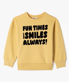 GEMO Sweat avec inscriptions velours garçon Jaune
