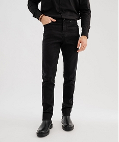 GEMO Jean slim en denim extensible homme noir standard