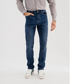 GEMO Jean slim en denim extensible homme Bleu