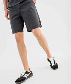 GEMO Bermuda chino en coton stretch homme gris standard