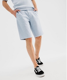 GEMO Bermuda en coton stretch coupe regular homme bleu standard