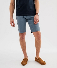GEMO Bermuda 5 poches en coton stretch coloris unique homme bleu standard