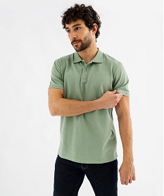 GEMO Polo à manches courtes en maille piquée homme vert vif