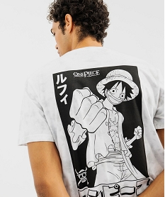 GEMO Tee-shirt manches courtes à motifs mangas homme - One Piece gris standard