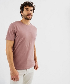 GEMO Tee-shirt à manches courtes et col rond homme rose standard