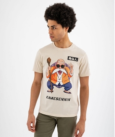 GEMO Tee-shirt manches courtes avec motif manga homme - Dragon Ball Z beige standard