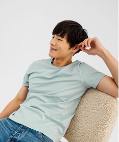 GEMO Tee-shirt à manches courtes et col rond homme aqua