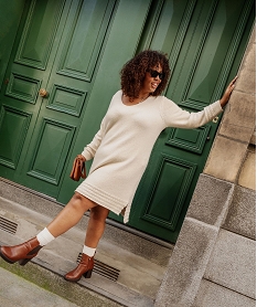 GEMO Robe en denim à manches longues femme Bleu