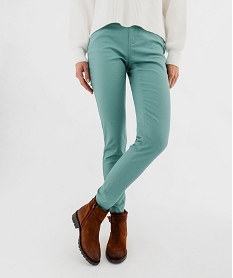 GEMO Pantalon coupe Slim taille normale femme vert vif