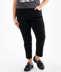 GEMO Pantalon regular en viscose stretch femme grande taille Noir
