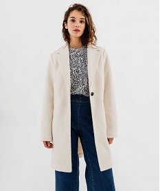 GEMO Manteau court fermeture un bouton femme blanc chine