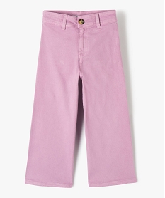 pantalon fille taille haute jambes larges violet pantalonsL531901_1