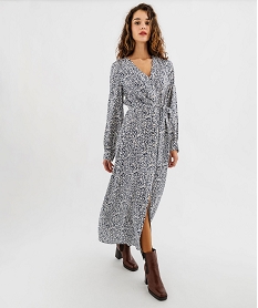 GEMO Robe longue à motifs fleuris femme imprime floral