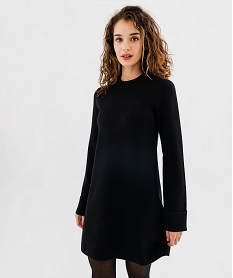 GEMO Robe pull coupe évasée femme noir standard