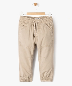 GEMO Pantalon jogger en coton bébé garçon beige standard