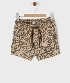 GEMO Short en coton stretch imprimé à taille élastiqué bébé garçon vert standard