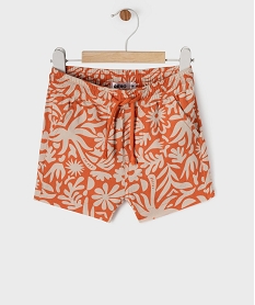 GEMO Short en coton stretch imprimé à taille élastiqué bébé garçon orange standard