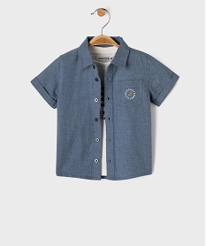 GEMO Ensemble 2 pièces bébé garçon chemise et tee-shirt - LuluCastagnette bleu standard