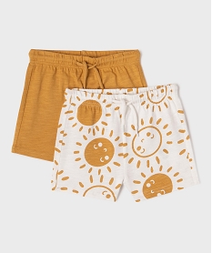 GEMO Short en coton avec taille ajustable bébé garçon (lot de 2) Orange