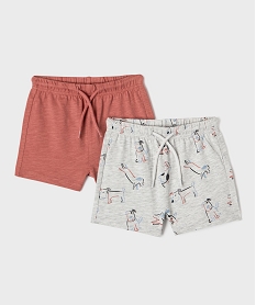 GEMO Short en coton avec taille ajustable bébé garçon (lot de 2) Brun