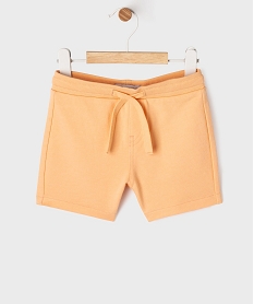 GEMO Short en maille avec ceinture ajustable bébé garçon orange standard