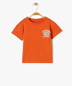 GEMO Tee-shirt manches courtes avec large motif dos bébé garçon orange standard