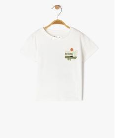 GEMO Tee-shirt manches courtes avec large motif dos bébé garçon Beige