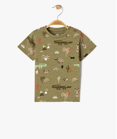 GEMO Tee-shirt manches courtes à motifs exotiques bébé garçon vert standard