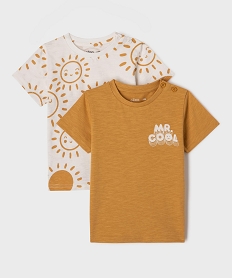 GEMO Tee-shirt à manches courtes imprimés bébé garçon (lot de 2) Orange