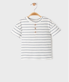 GEMO Tee-shirt manches courtes à rayures bébé garçon Imprimé