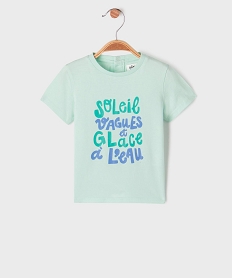 GEMO Tee-shirt manches courtes avec motif estival bébé garçon vert standard