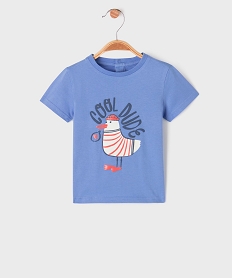 GEMO Tee-shirt manches courtes avec motif estival bébé garçon bleu standard