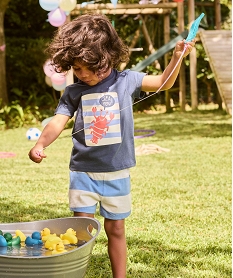 GEMO Tee-shirts manches courtes imprimés bébé garçon (lot de 2) bleu standard
