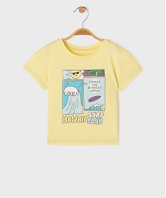 GEMO Tee-shirt manches courtes avec motif surf bébé garçon jaune standard