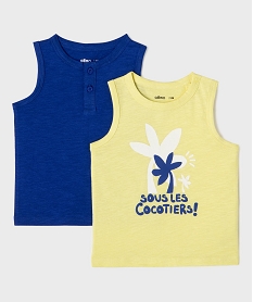 GEMO Débardeurs imprimés bébé garçon (lot de 2) jaune standard
