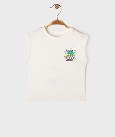 GEMO Tee-shirt sans manches avec motif dans le dos bébé garçon Beige
