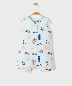 GEMO Combishort sans manches avec motif estival bébé garçon bleu standard