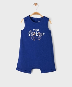 GEMO Combishort sans manches avec motif estival bébé garçon bleu standard