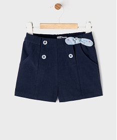 GEMO Short à ponts ample avec boutons fantaisie bébé fille - LuluCastagnette bleunavy