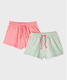 GEMO Short ample en jersey de coton bébé fille (lot de 2) Multicolore