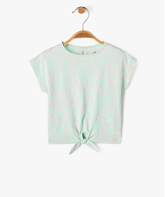 GEMO Tee-shirt à manches courtes loose imprimé bébé fille vert standard