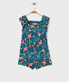 GEMO Combishort sans manches fluide à col bardot bébé fille Multicolore