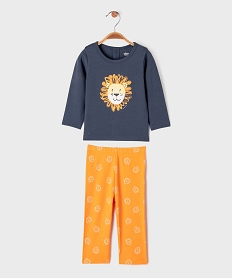 GEMO Pyjama 2 pièces en coton à motif lions bébé orange standard