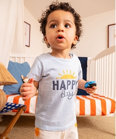 GEMO Pyjashort 2 pièces à motif soleil bébé garçon Bleu
