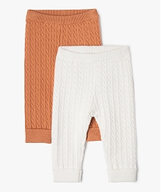 GEMO Pantalon en maille torsadée bébé (lot de 2) orange standard