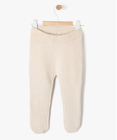 GEMO Pantalon en coton biologique avec pieds bébé beige standard