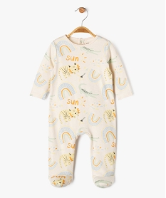 GEMO Pyjama à pont-dos pressionné en jersey de coton bébé beige standard