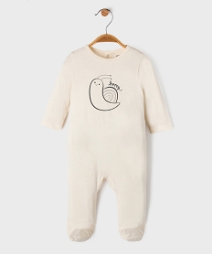GEMO Pyjama dors-bien en coton avec motif sur le buste bébé garçon Beige