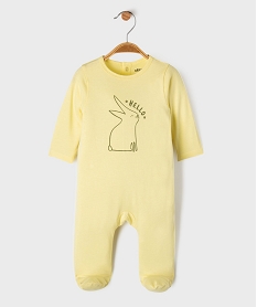 GEMO Pyjama dors-bien en coton avec motif sur le buste bébé garçon jaune standard