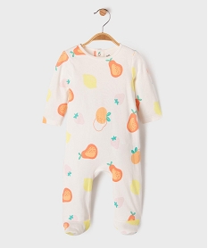 GEMO Pyjama dors-bien en coton à motifs fruits bébé fille Blanc